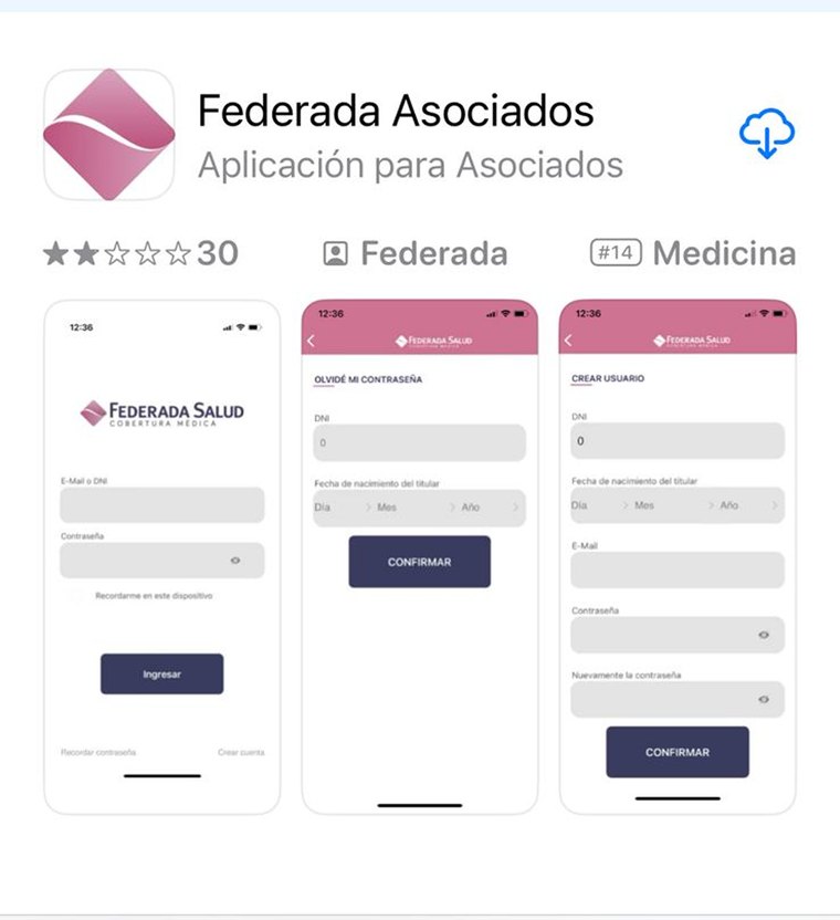 Capturas de la app anterior en la tienda de aplicaciones